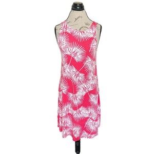 Luxe Gap Womens Swing Dress Sleeveless Stretch Sz Small Paradise Vacation Travel